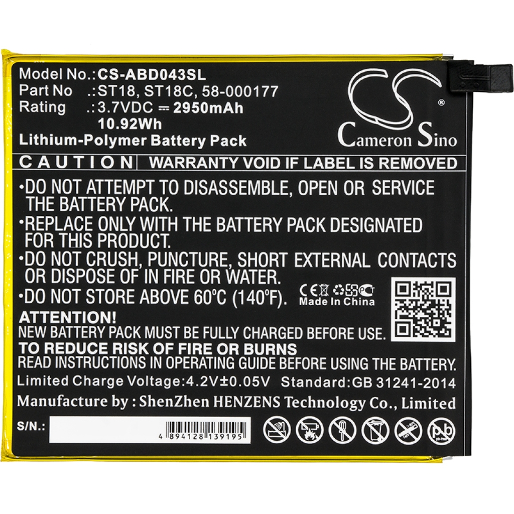 Tablet batterijen Amazon CS-ABD043SL