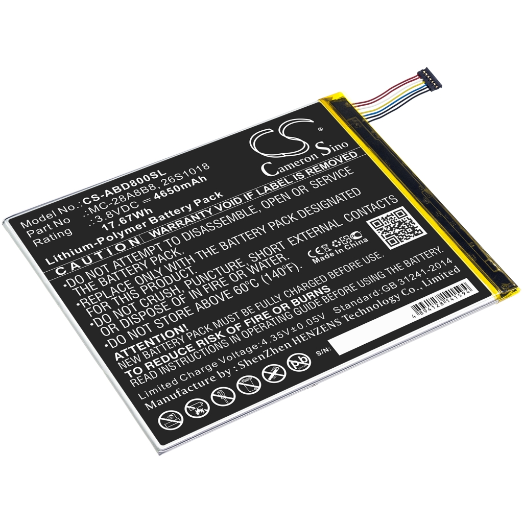 Tablet batterijen Amazon CS-ABD800SL