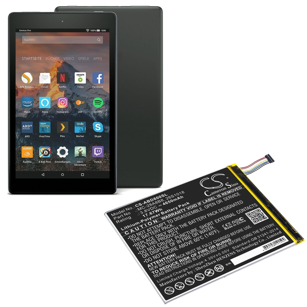 Tablet batterijen Amazon CS-ABD800SL