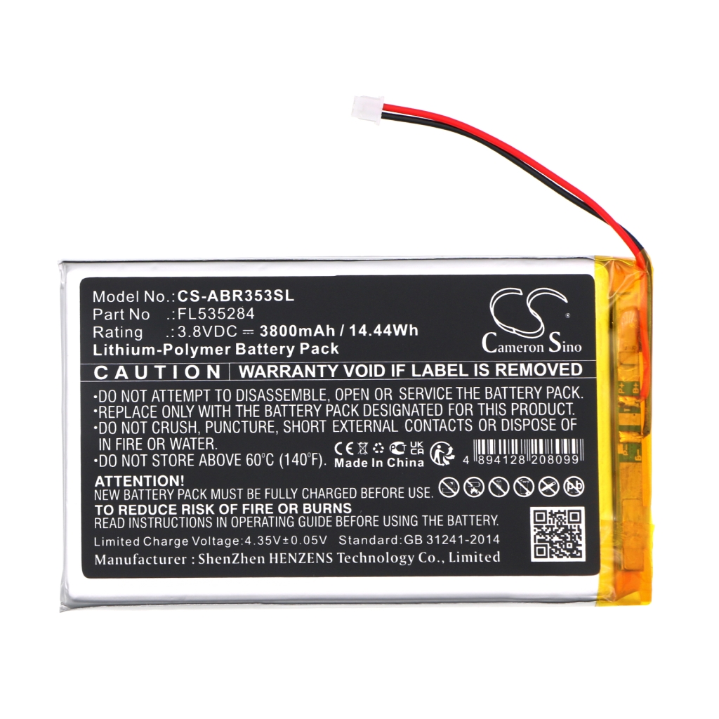 Batterij voor game, PSP, NDS Anbernic CS-ABR353SL