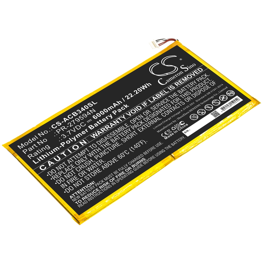 Tablet batterijen Acer CS-ACB340SL