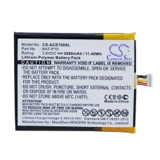 Compatibele batterijvervanging voor Acer BAT-P10,BAT-P10(1ICP5/61/73),KT.00106.001,PGF506173HT