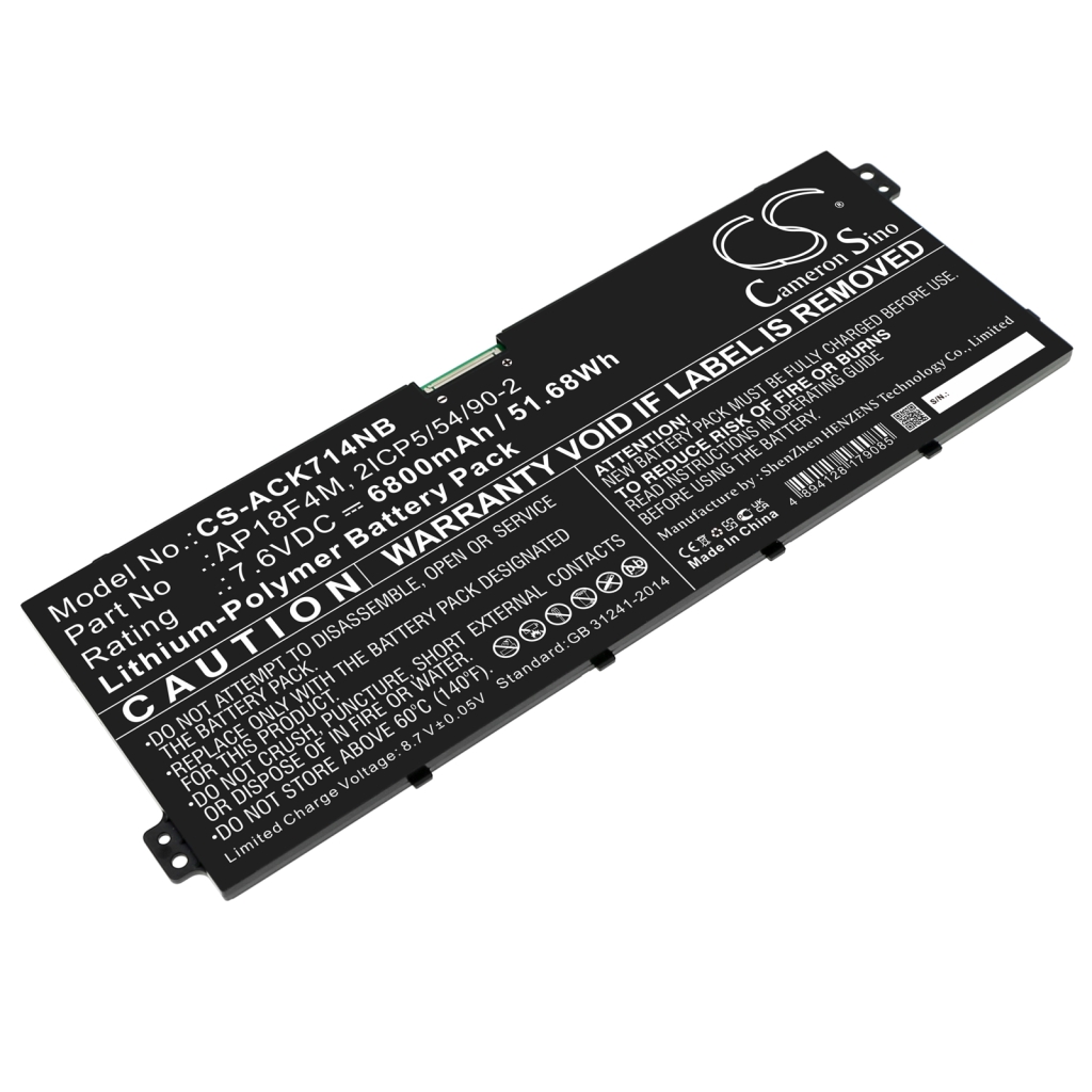 Notebook batterij Acer Chromebook 715 CB715-1W-36V5 (CS-ACK714NB)