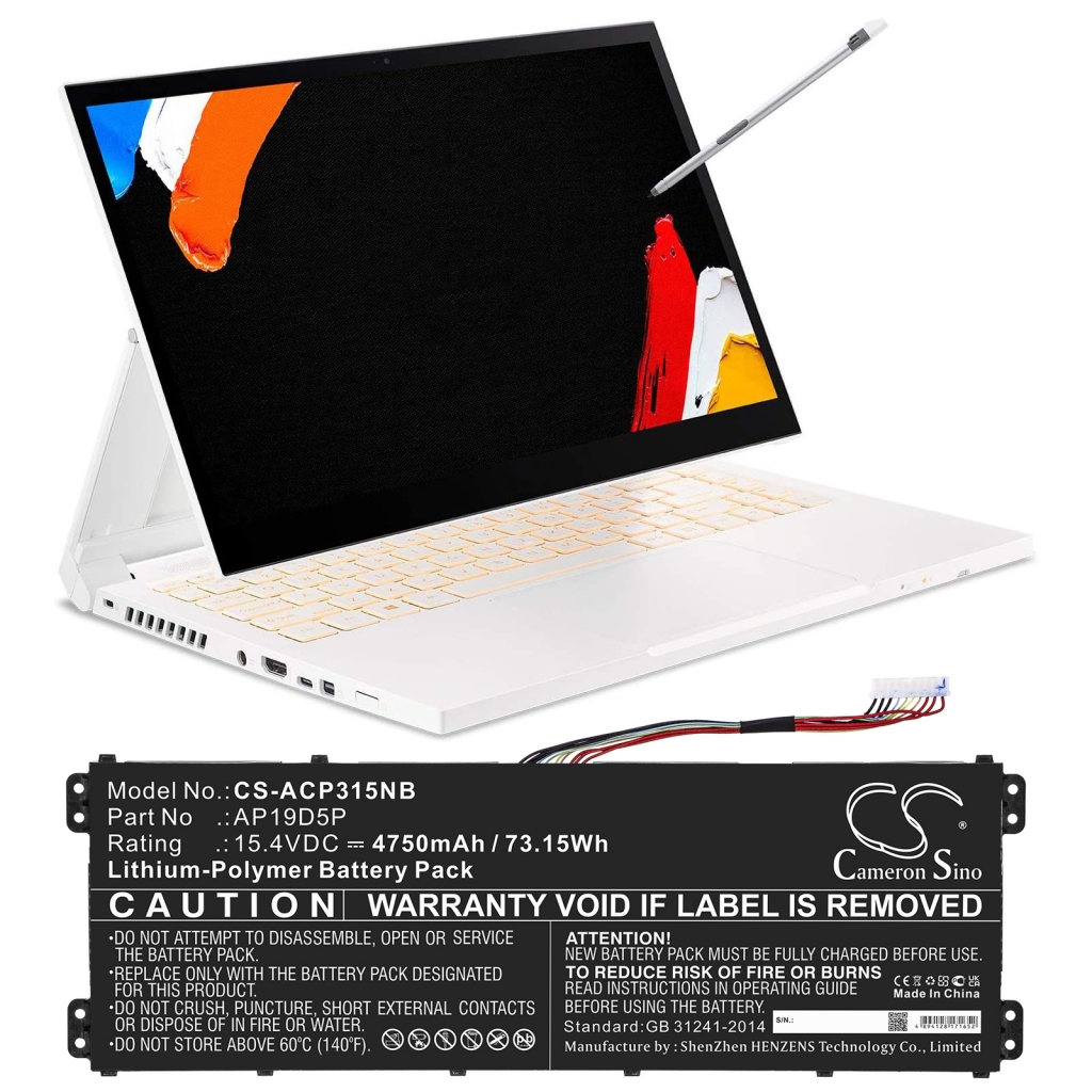 Notebook batterij Acer Conceptd 3 Ezel Cc314-72g-72sx (CS-ACP315NB)