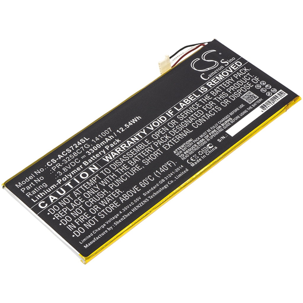 Batterijen Tablet batterijen CS-ACS724SL