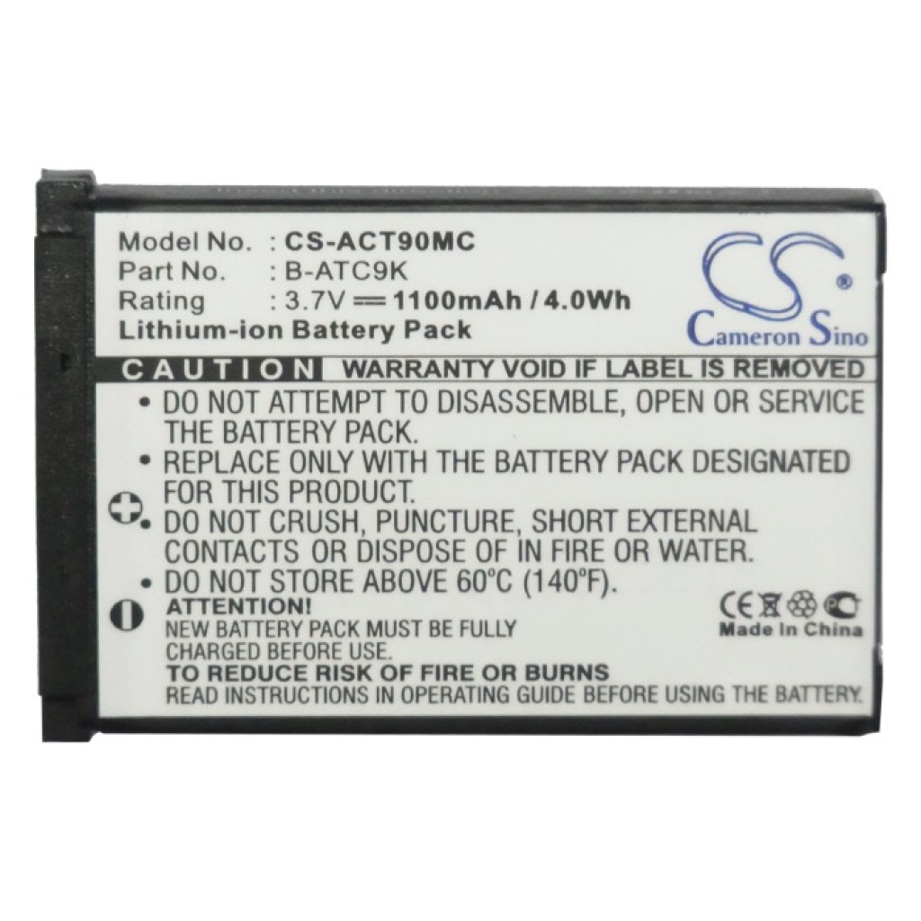 Batterij voor camera Oregon Scientific ATC9k (CS-ACT90MC)