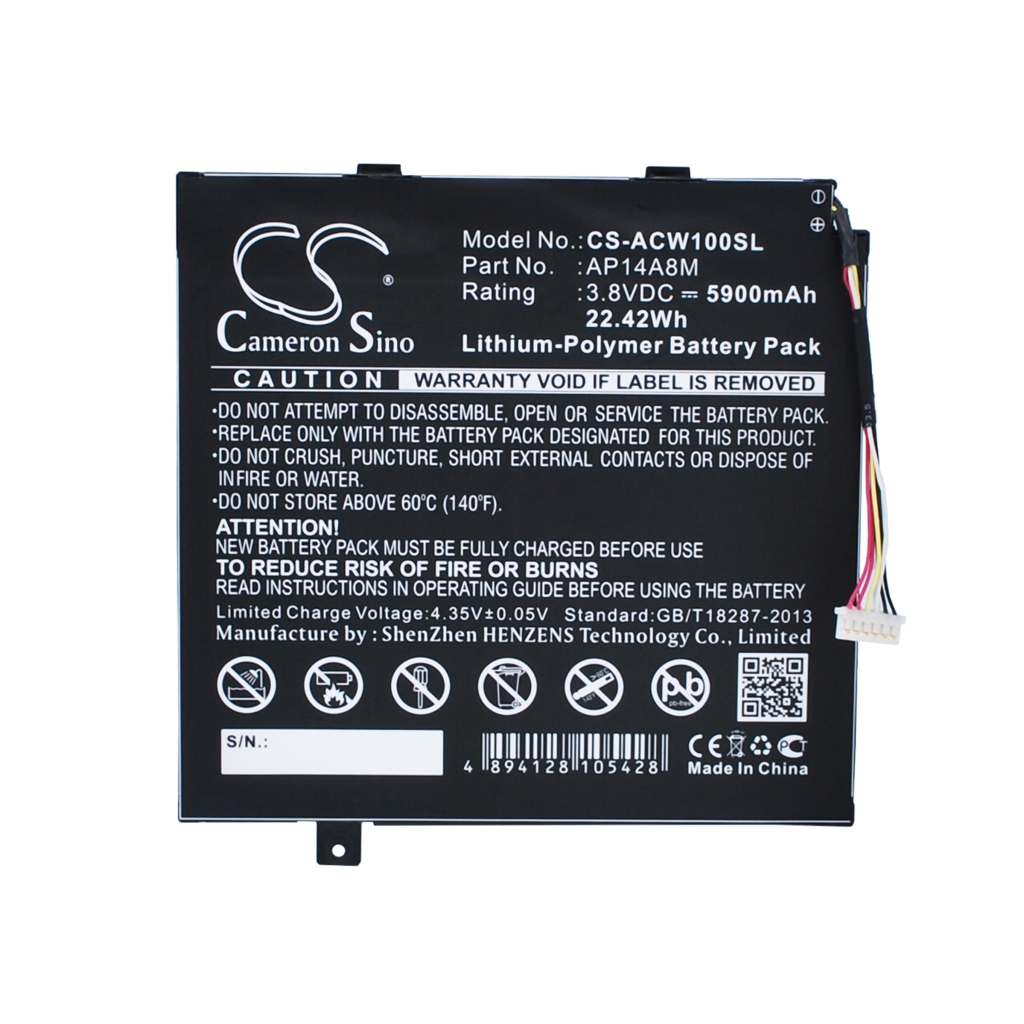 Tablet batterijen Acer CS-ACW100SL