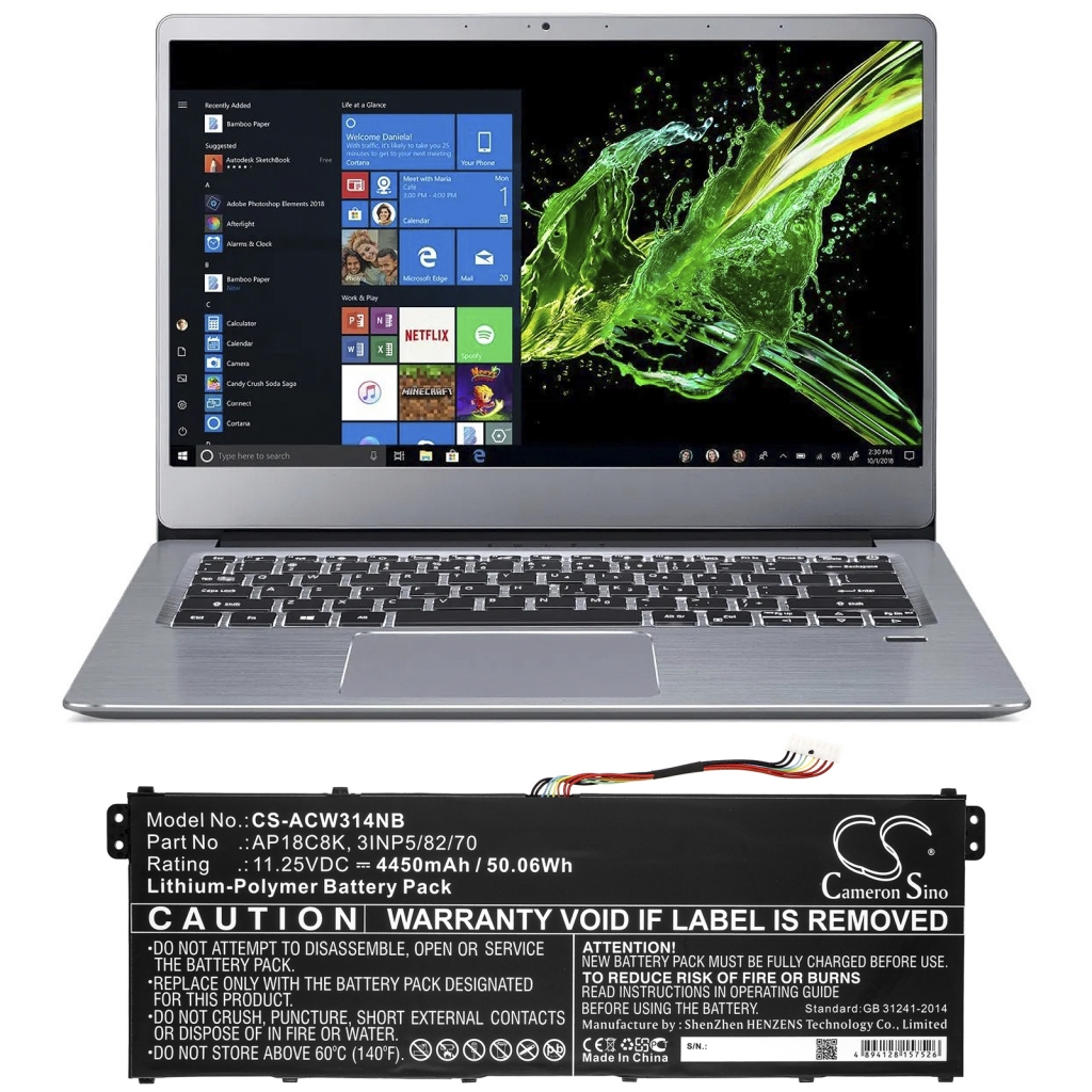 Notebook batterij Acer CS-ACW314NB