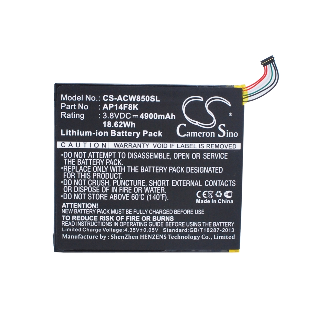 Tablet batterijen Acer CS-ACW850SL