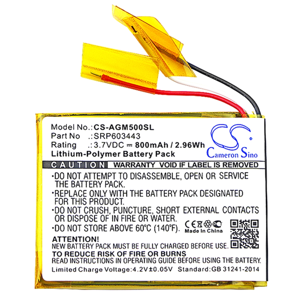 Batterijen Batterij voor draadloze headset CS-AGM500SL