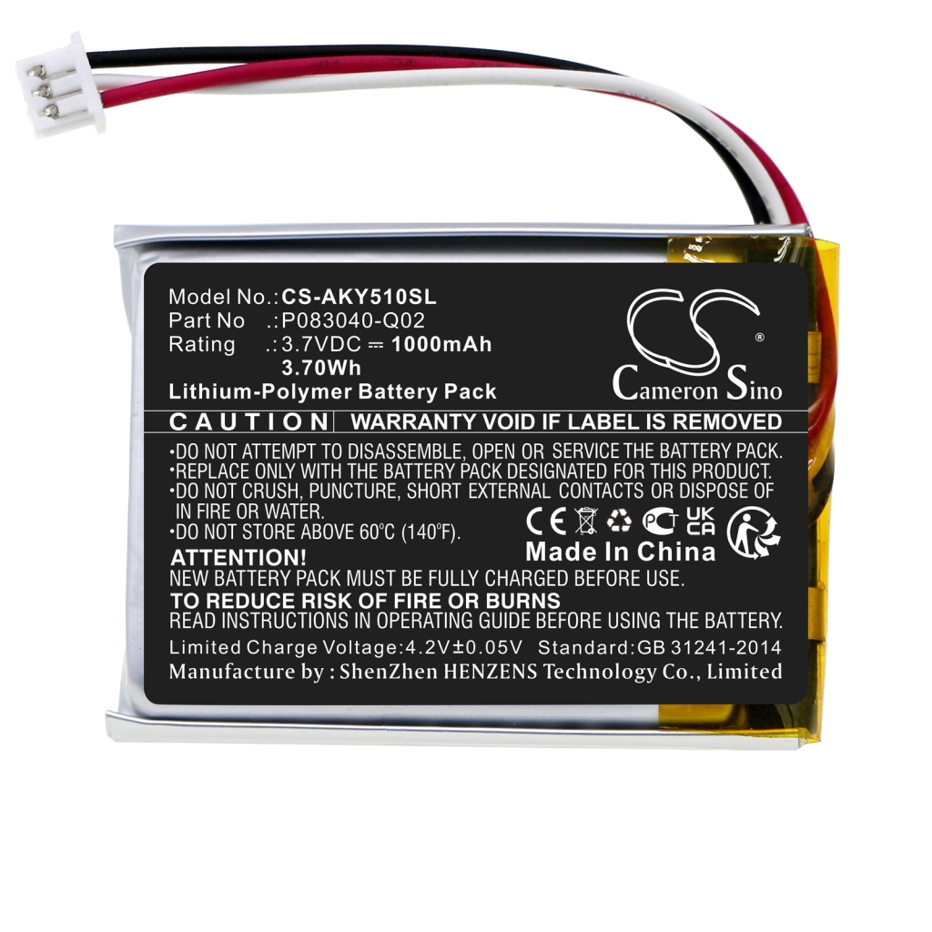 Batterijen Batterij voor draadloze headset CS-AKY510SL