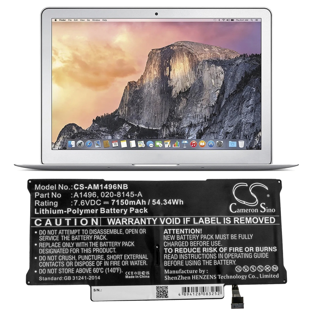 Notebook batterij Apple CS-AM1496NB