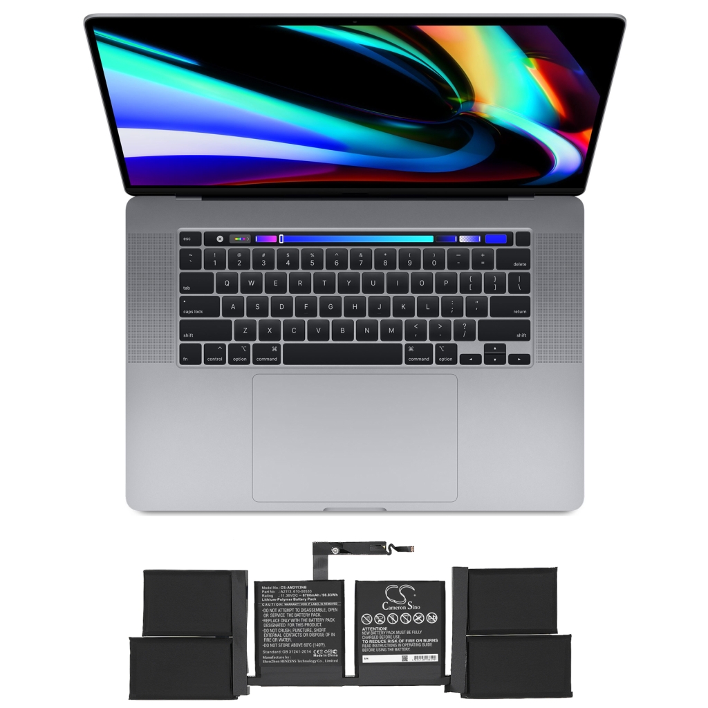 Notebook batterij Apple MacBook Pro 16" model A2141 (2019 Release) with Touch Bar 