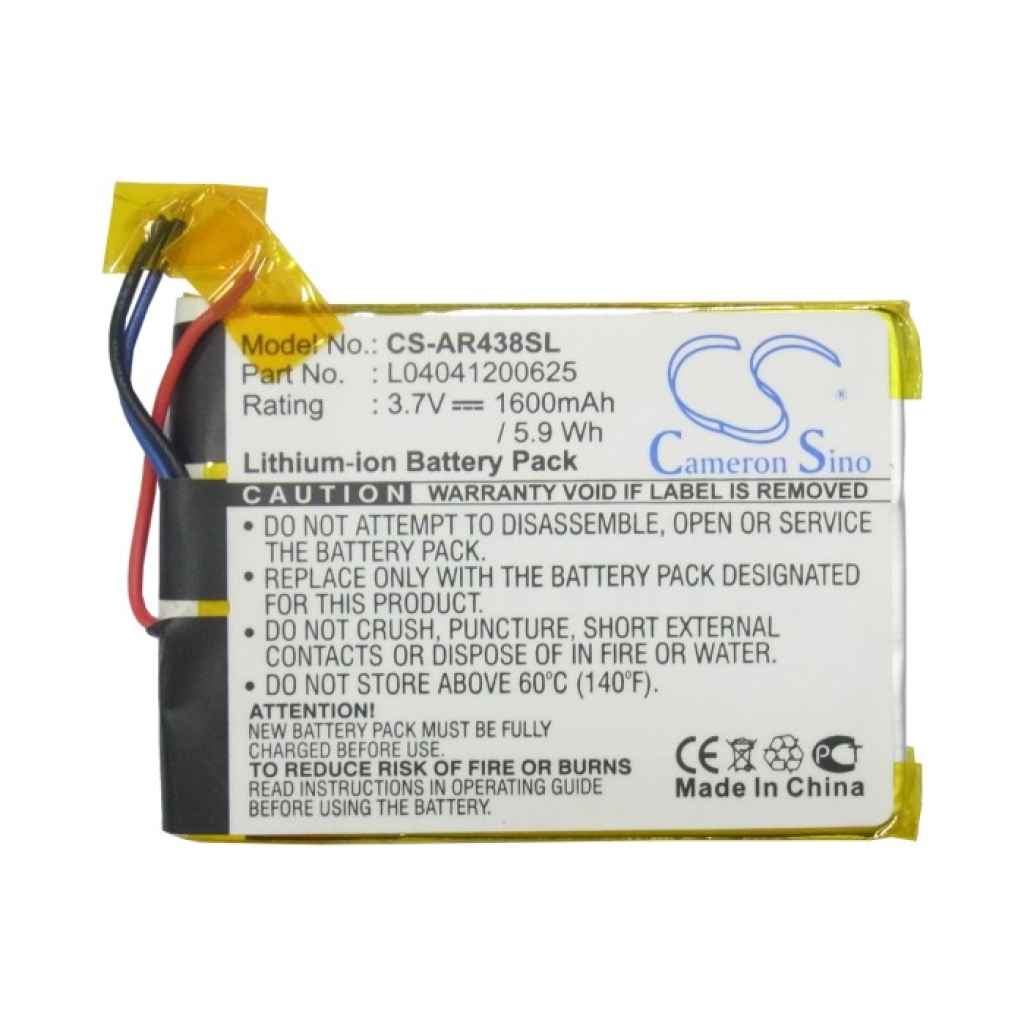 Batterij voor MP3, MP4, PMP Archos CS-AR438SL