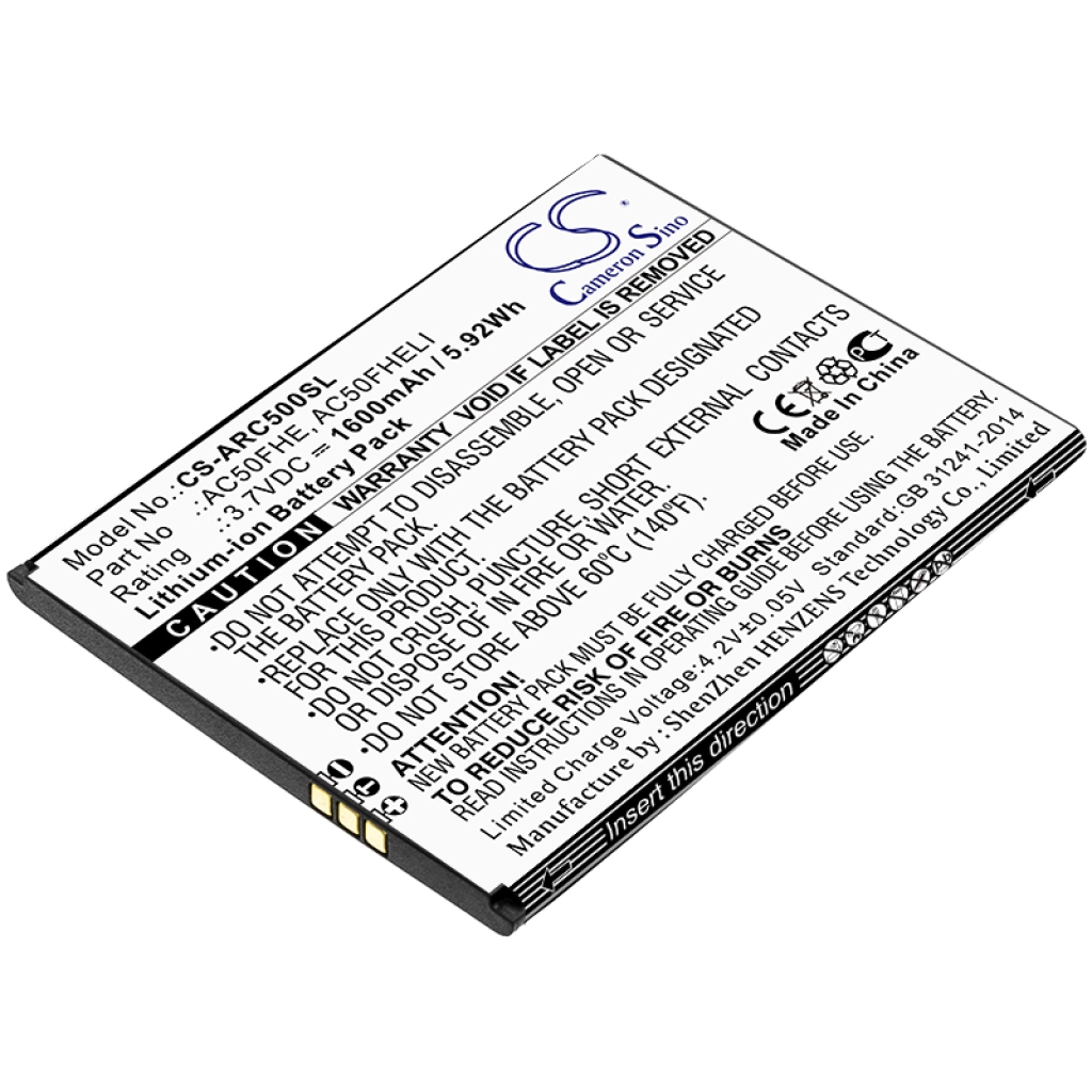 Batterij voor mobiele telefoon Archos CS-ARC500SL