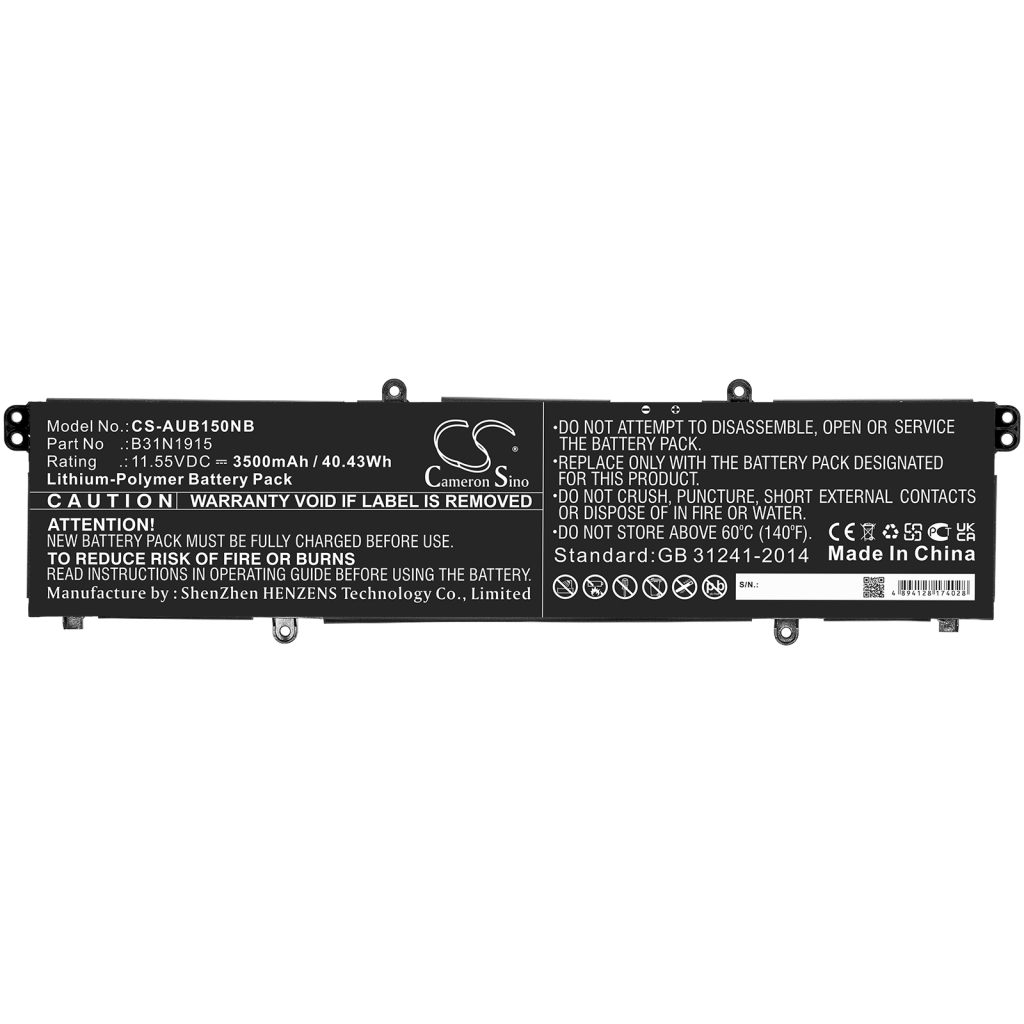 Notebook batterij Asus Expertbook B1 B1500 B1500ceae-ej0221r (CS-AUB150NB)