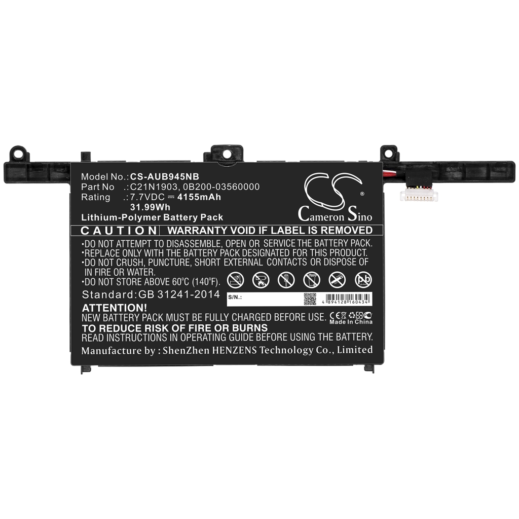 Notebook batterij Asus CS-AUB945NB