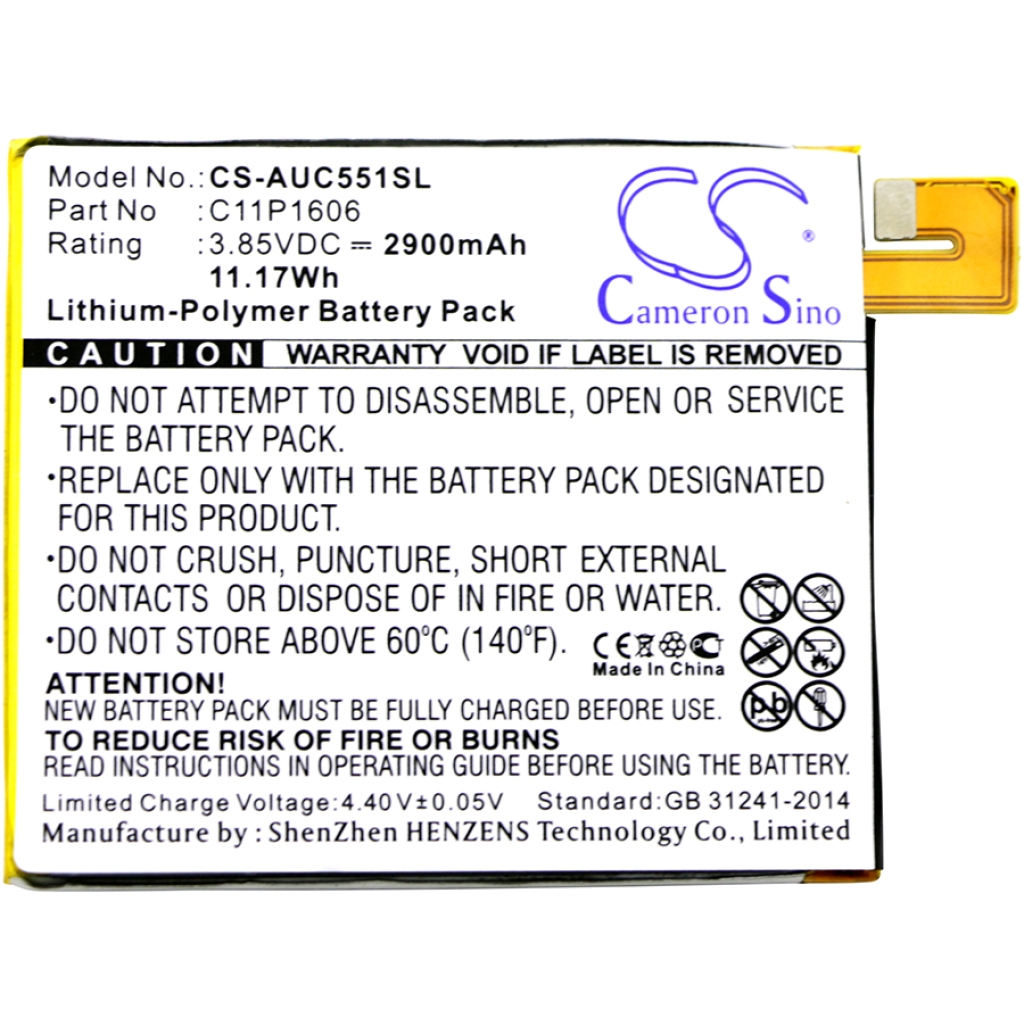 Batterij voor mobiele telefoon Asus CS-AUC551SL