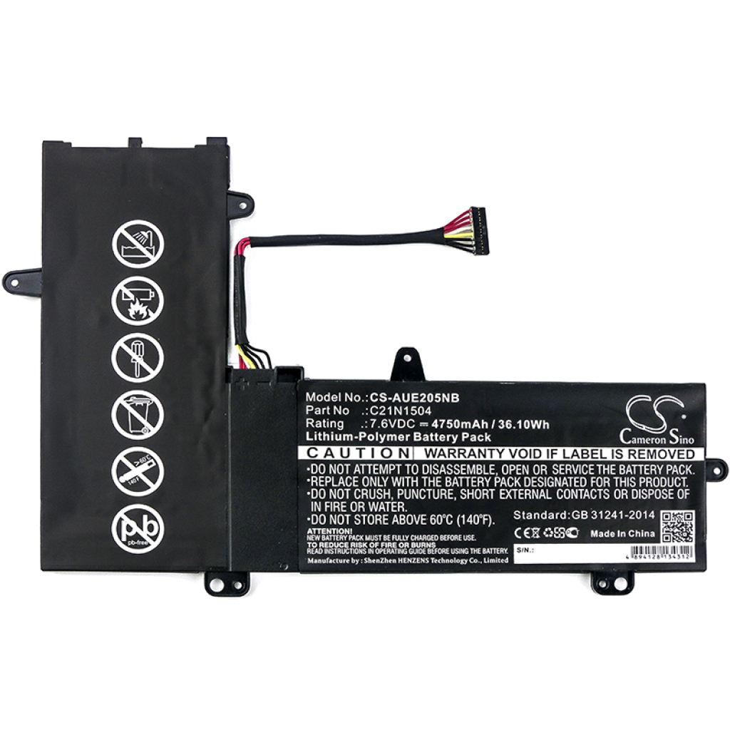 Compatibele batterijvervanging voor Asus C21N1504