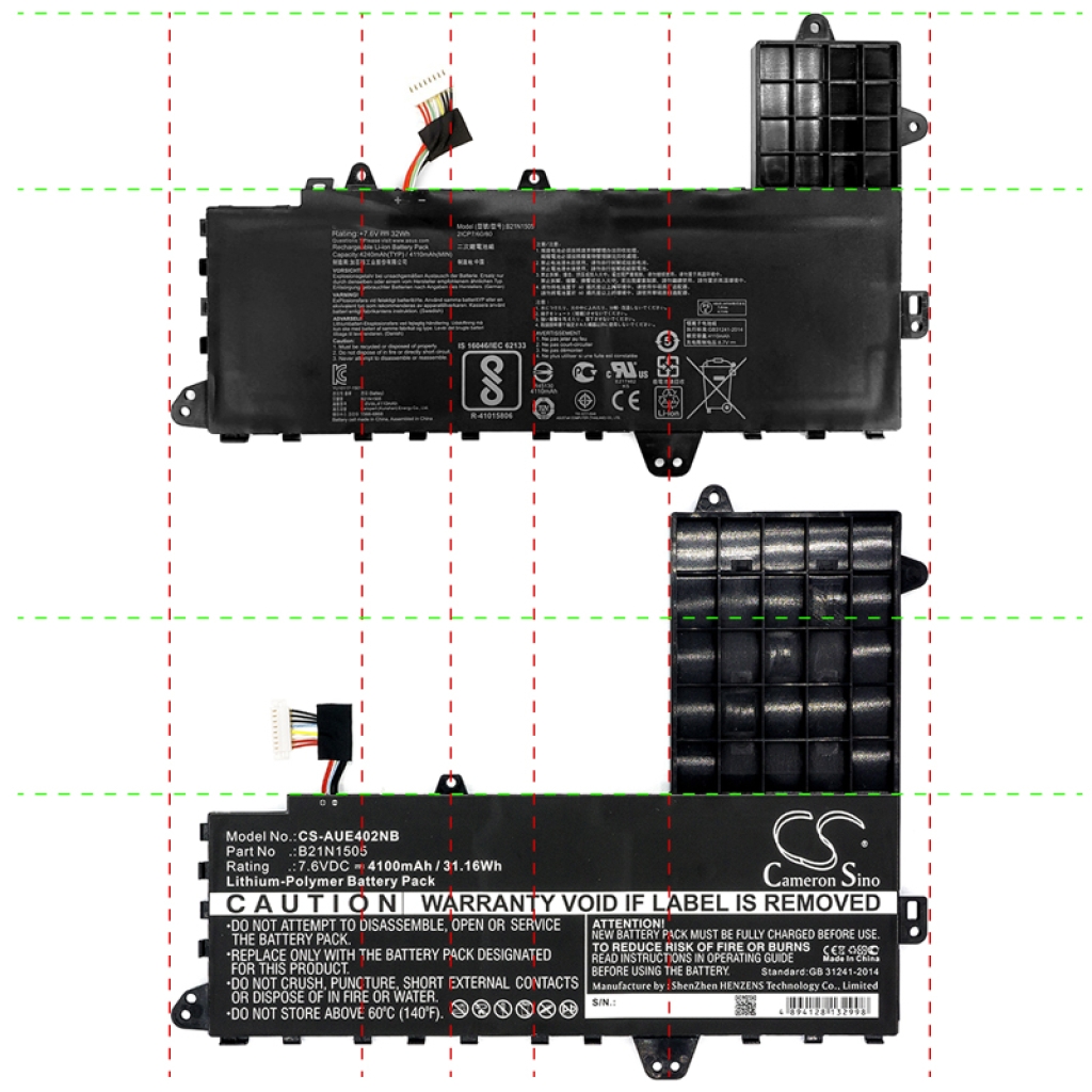 Notebook batterij Asus E402YA-FA031TS (CS-AUE402NB)