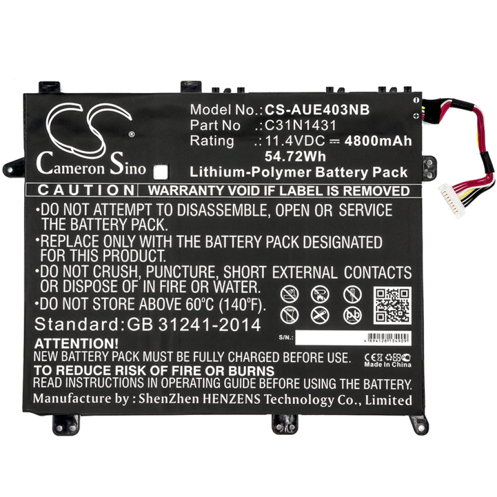 Notebook batterij Asus CS-AUE403NB