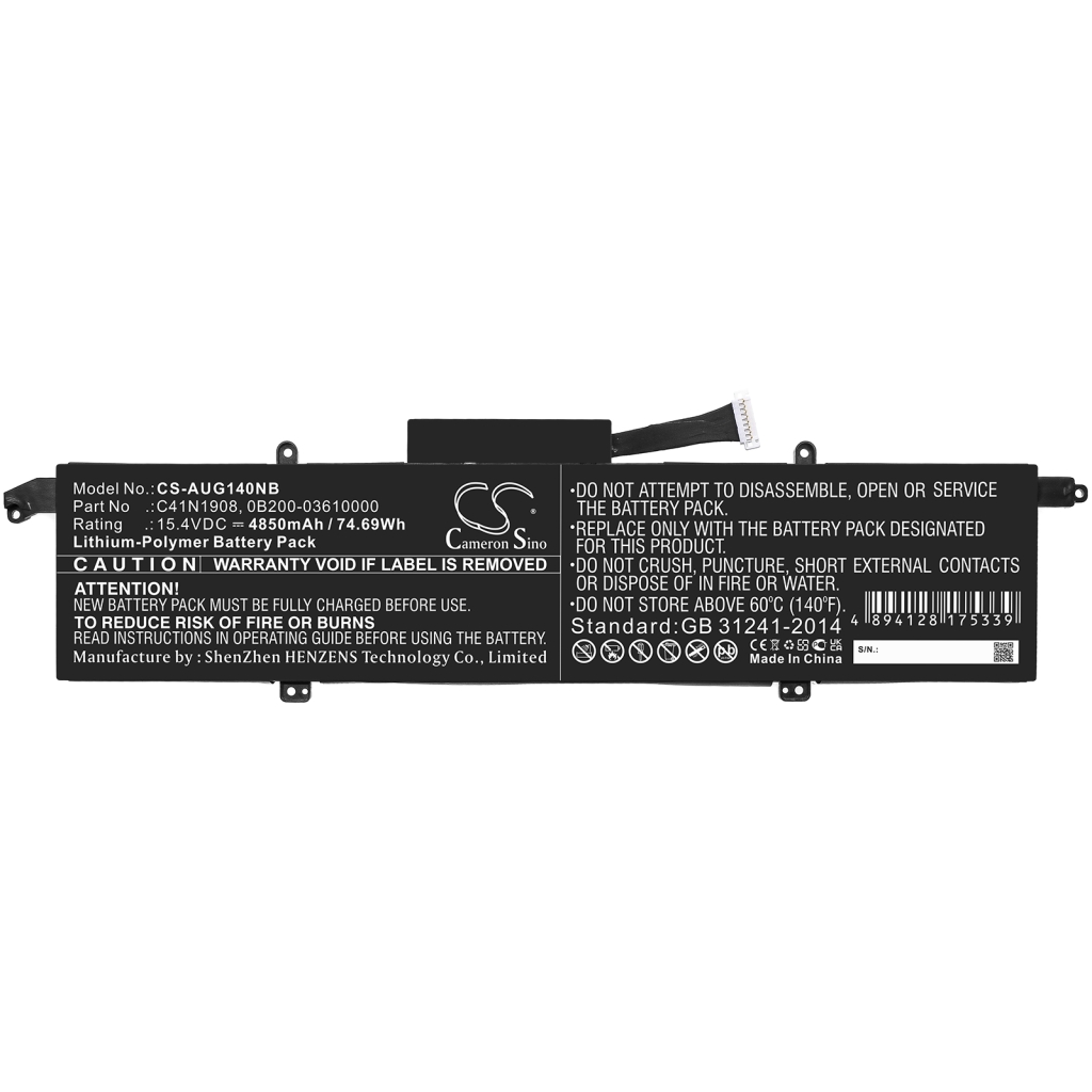 Notebook batterij Asus ROG Zephyrus G14 GA401QE-HZ053T (CS-AUG140NB)