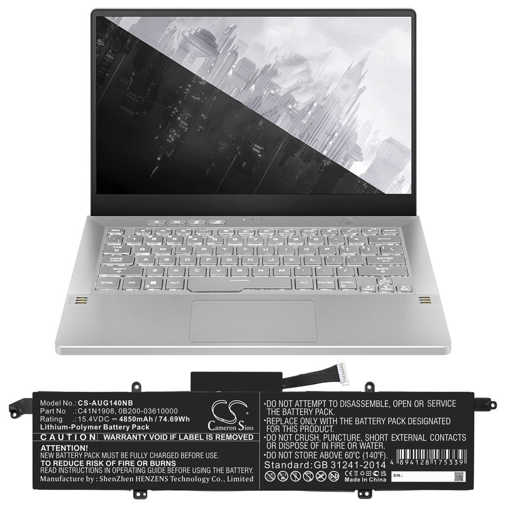 Notebook batterij Asus ROG Zephyrus G14 GA401II-BM026T (CS-AUG140NB)