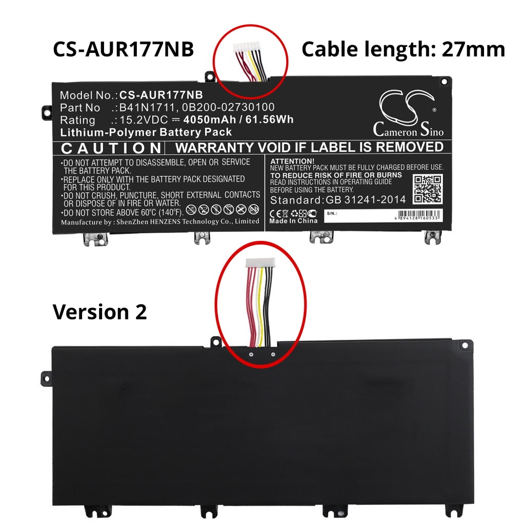 Notebook batterij Asus TUF FX705GE-EW103T (CS-AUR177NB)