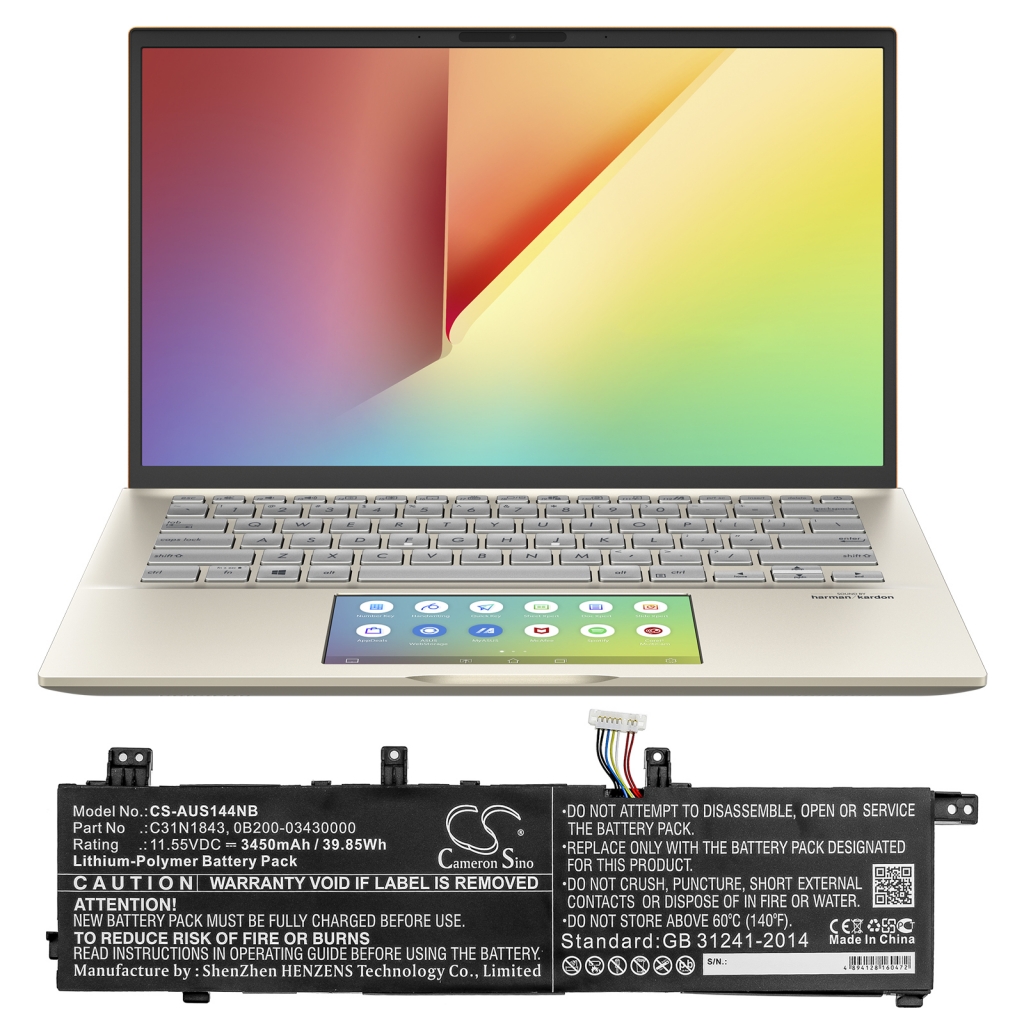 Notebook batterij Asus VivoBook S15 S532FA-BQ006T (CS-AUS144NB)