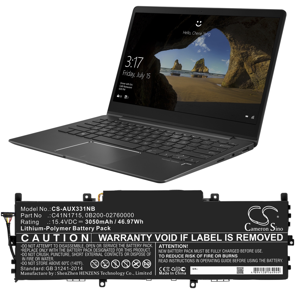 Notebook batterij Asus U3100UN (CS-AUX331NB)