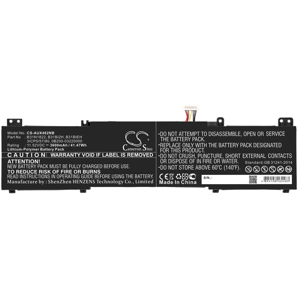 Notebook batterij Asus CS-AUX462NB