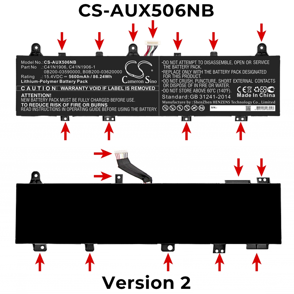 Notebook batterij Asus TUF Gaming F15 FX506 (CS-AUX506NB)
