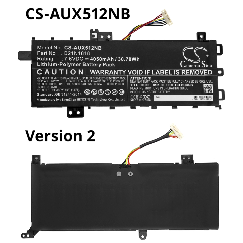 Notebook batterij Asus CS-AUX512NB
