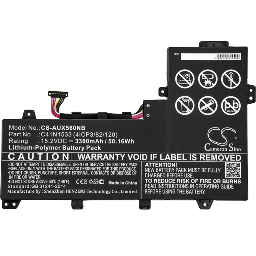 Batterijen Vervangt C41N1533 (4ICP3/82/120)