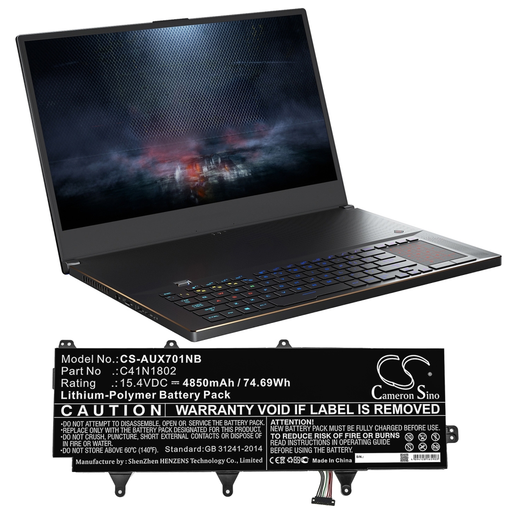 Notebook batterij Asus ROG Zephyrus S GX701GWR-EV013T (CS-AUX701NB)