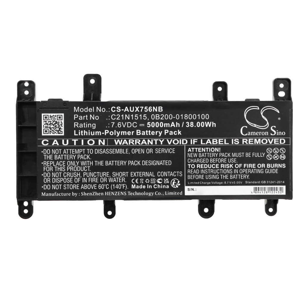 Notebook batterij Asus R753UV-TY302T (CS-AUX756NB)