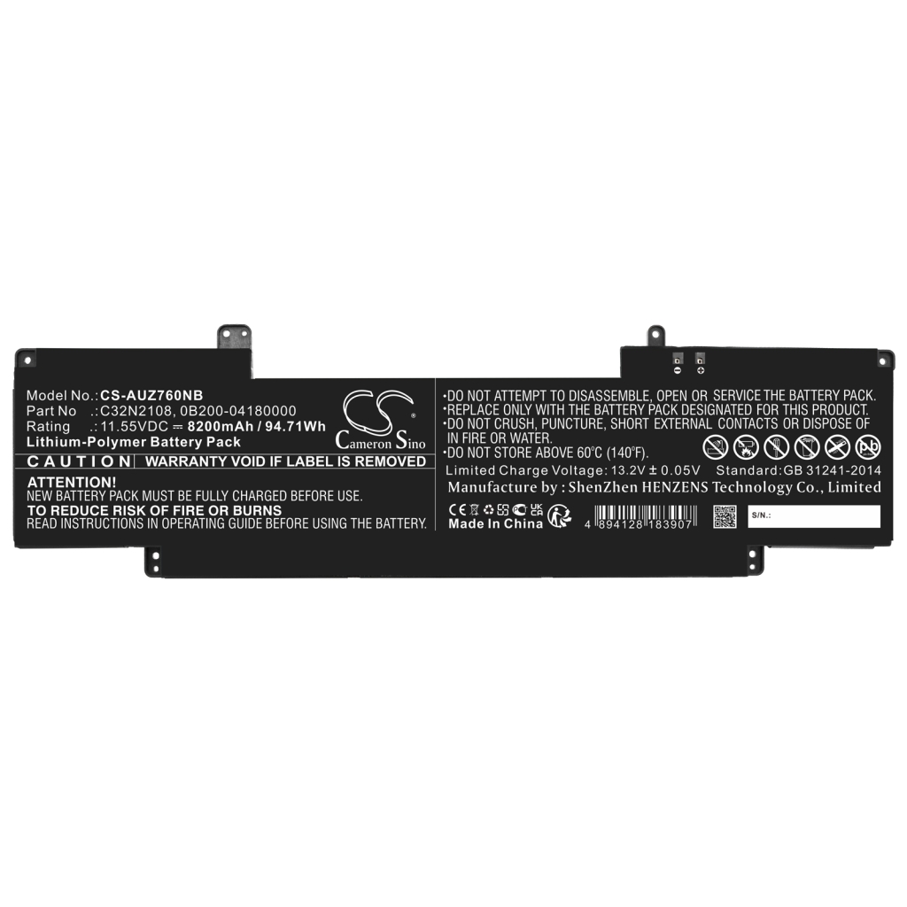 Notebook batterij Asus CS-AUZ760NB