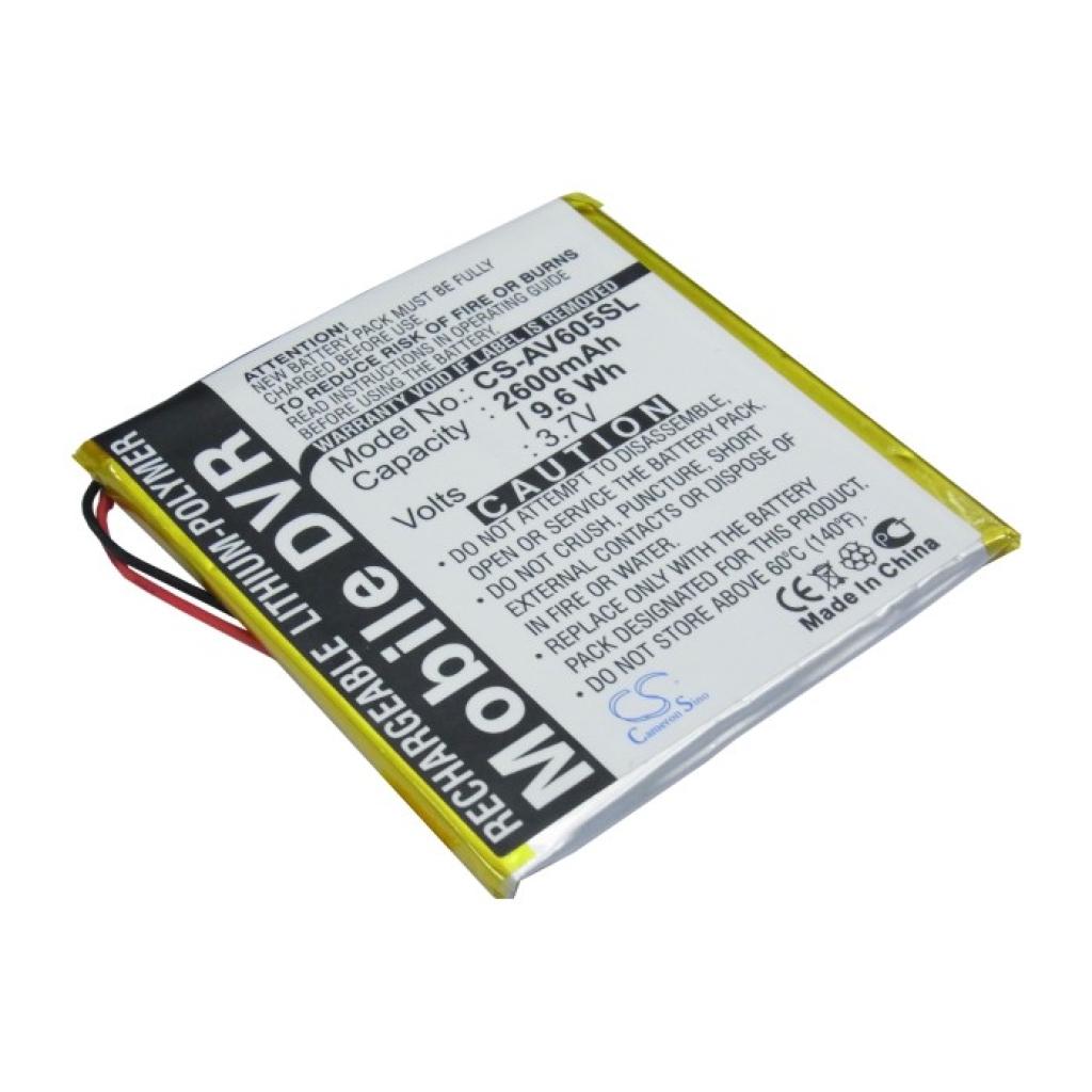 Batterij voor MP3, MP4, PMP Archos CS-AV605SL