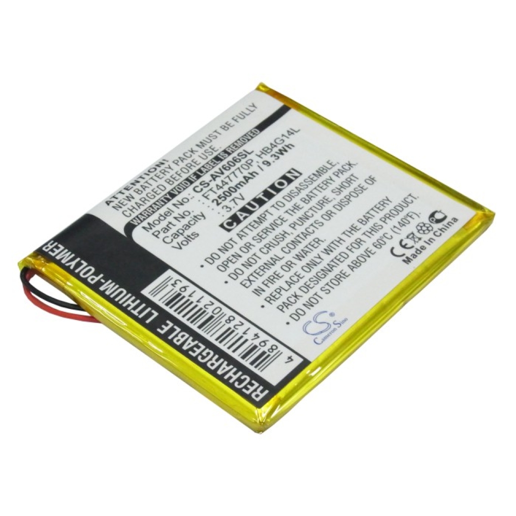 Batterij voor MP3, MP4, PMP Archos CS-AV606SL