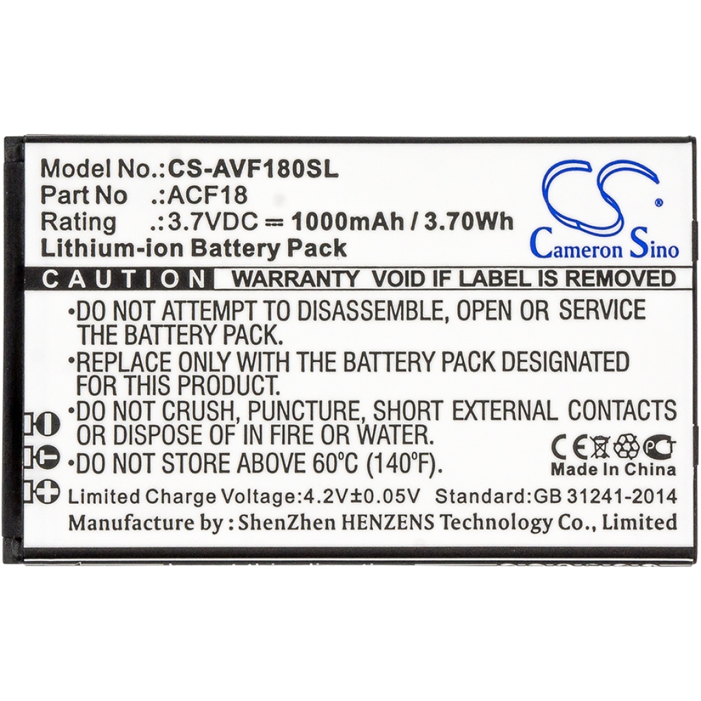 Batterijen Batterij voor mobiele telefoon CS-AVF180SL