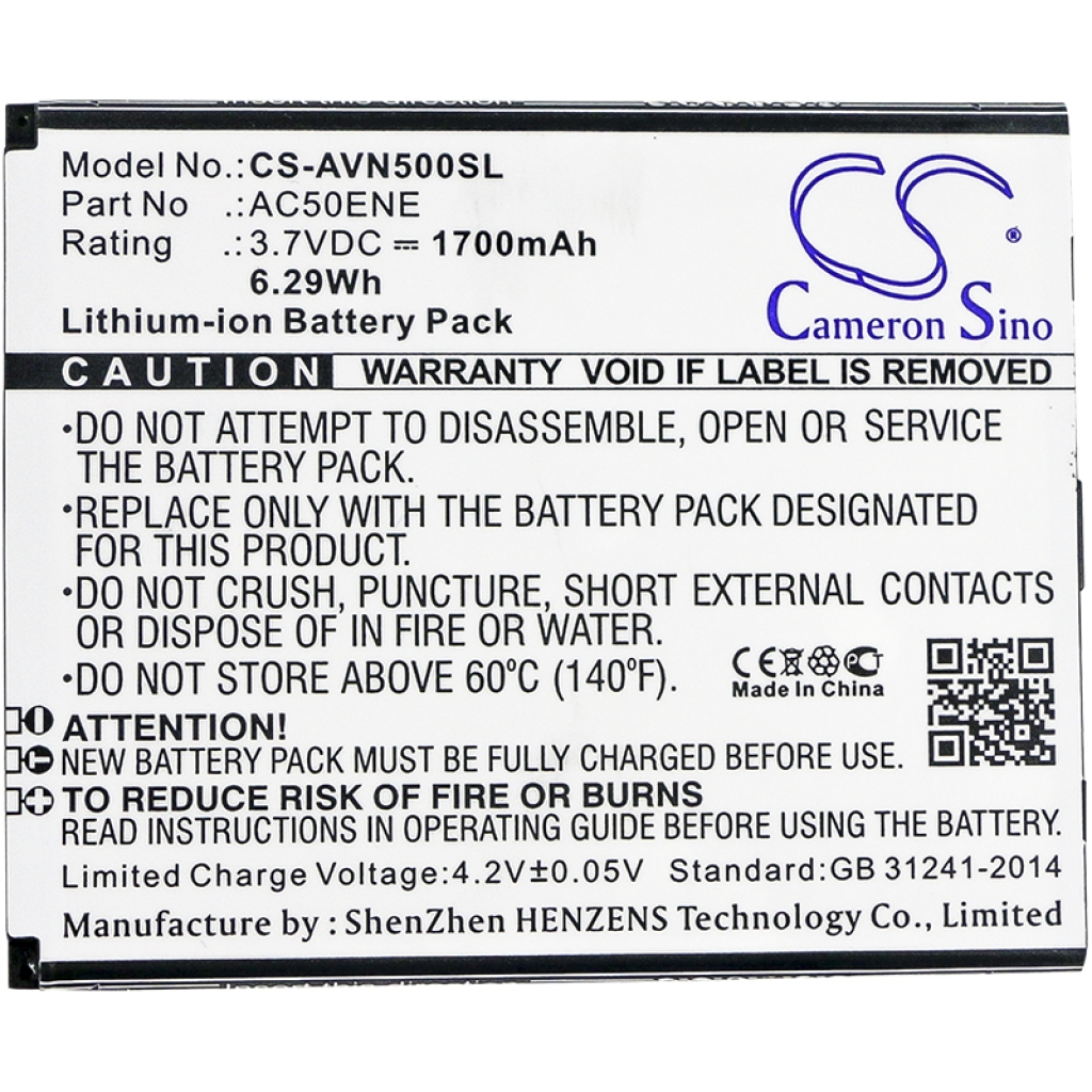 Batterij voor mobiele telefoon Archos CS-AVN500SL