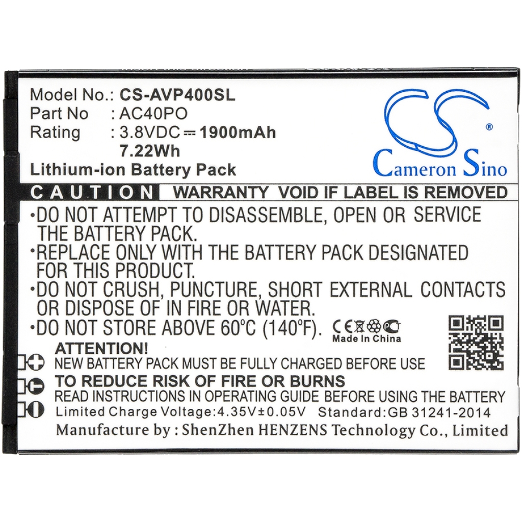 Batterij voor mobiele telefoon Archos CS-AVP400SL