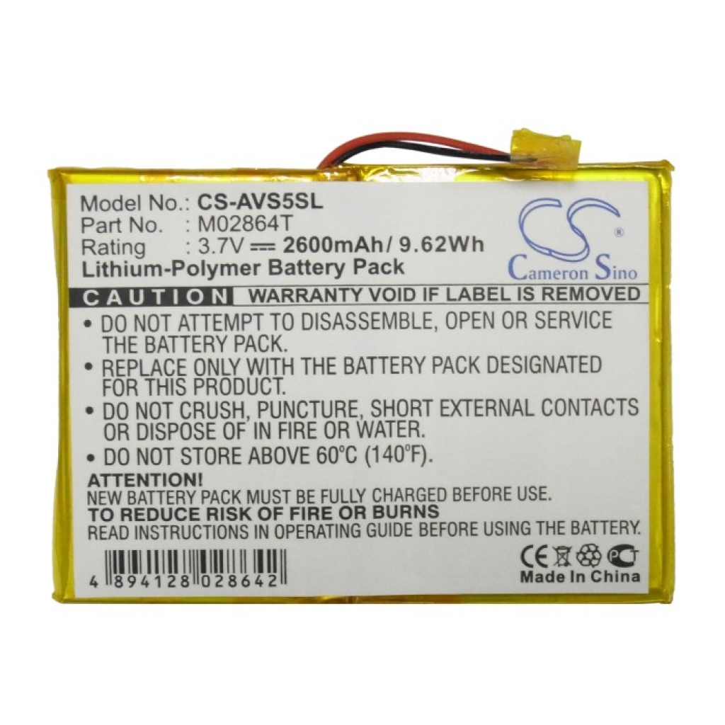 Batterij voor MP3, MP4, PMP Archos CS-AVS5SL