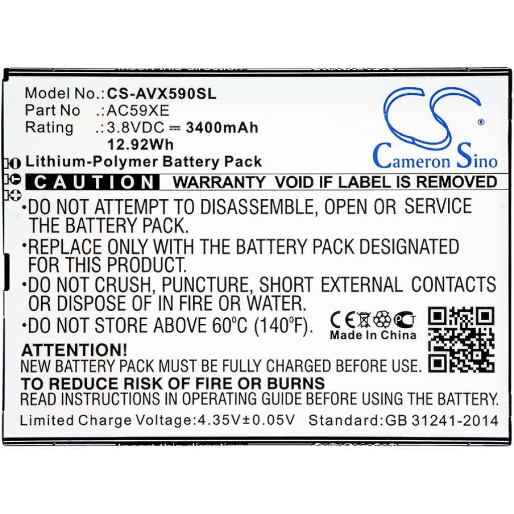 Batterij voor mobiele telefoon Archos CS-AVX590SL