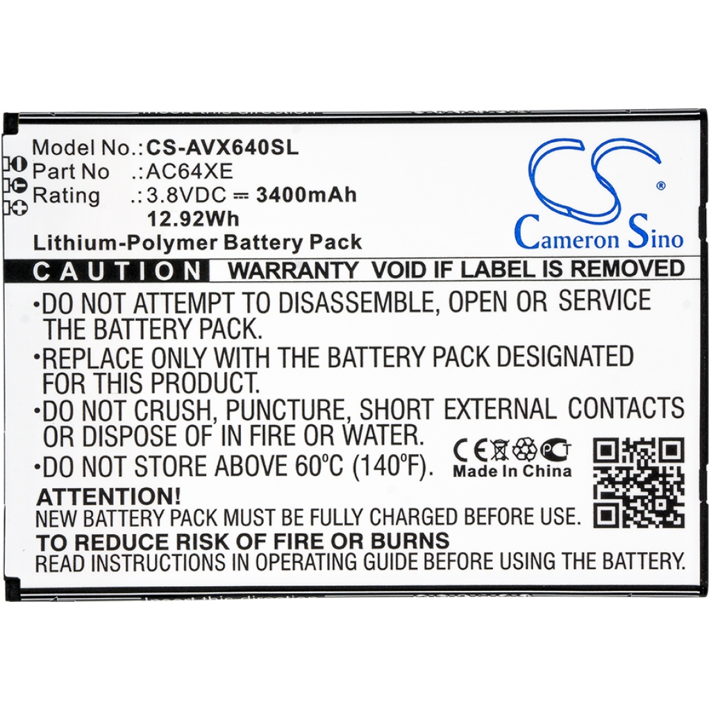 Batterijen Vervangt AC64XE