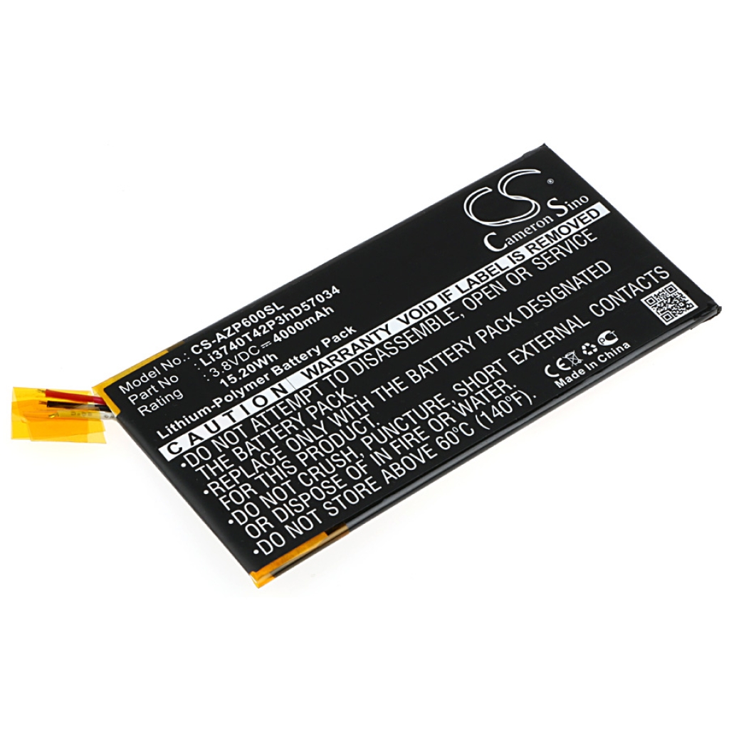 Batterijen Vervangt Li3740T42P3hD57034