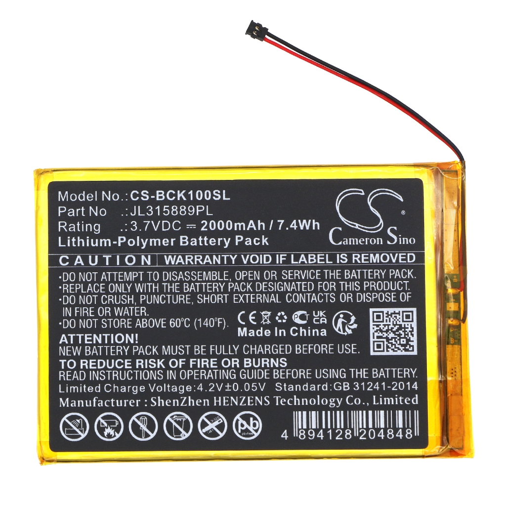 Ebook, eReader Batterij Bookeen CS-BCK100SL