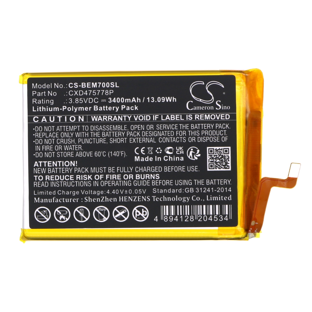 Batterijen Vervangt CXD475778P