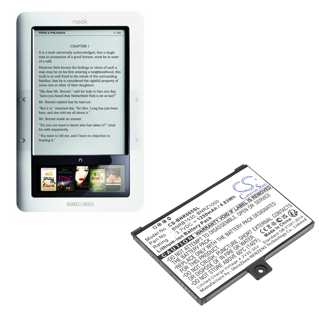 Ebook, eReader Batterij Barnes 