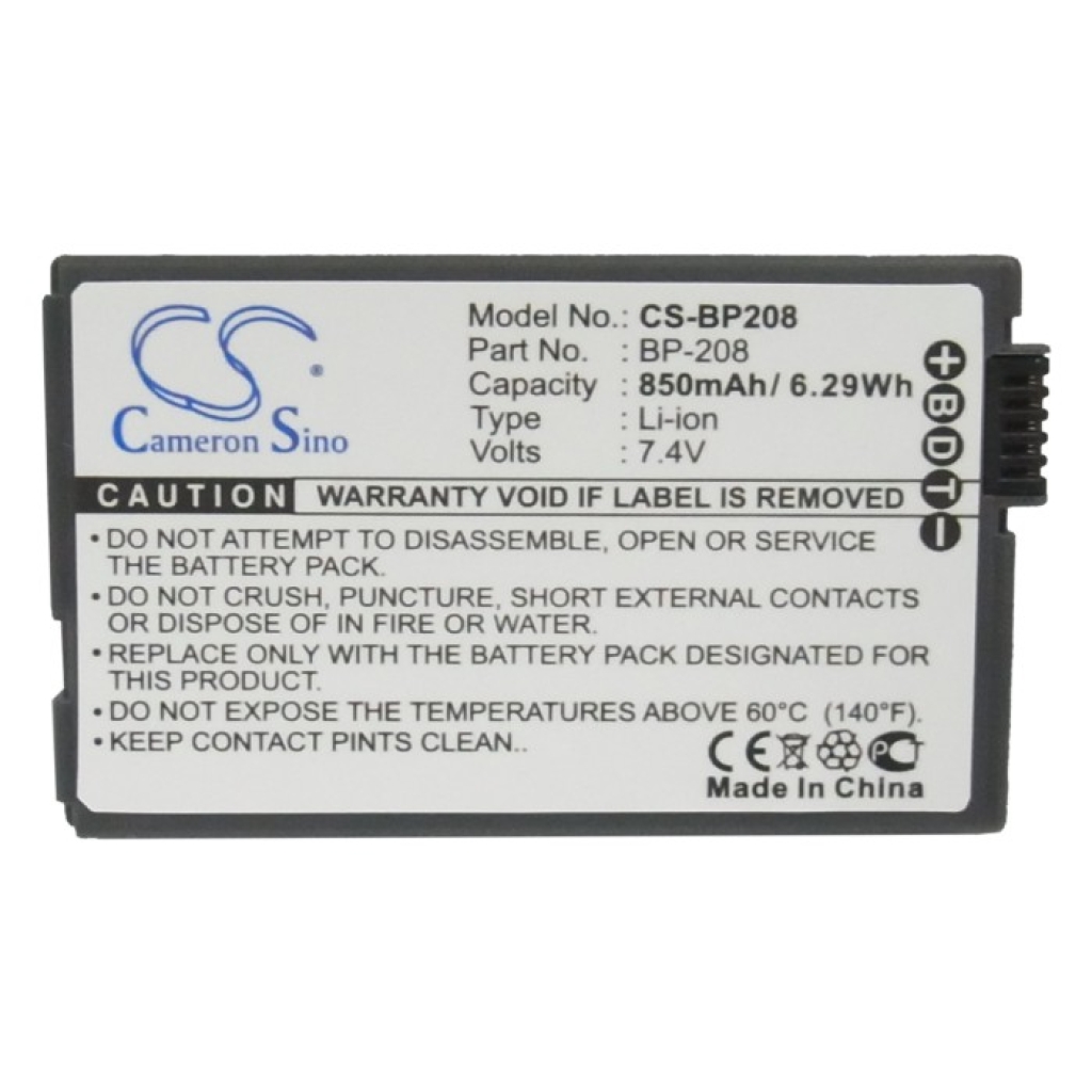 Batterij voor camera Canon CS-BP208